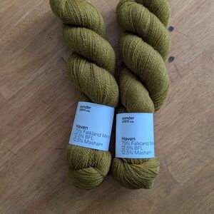 *Destash* Sonder Yarn Co. Haven Yarn in Olive Green